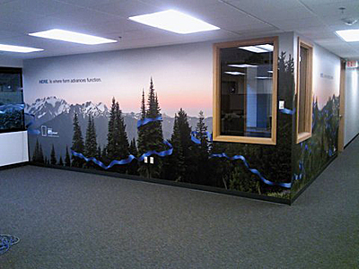 Tacoma, Gig Harbor, Seattle area wallcovering, wallpaper, and mural installation.